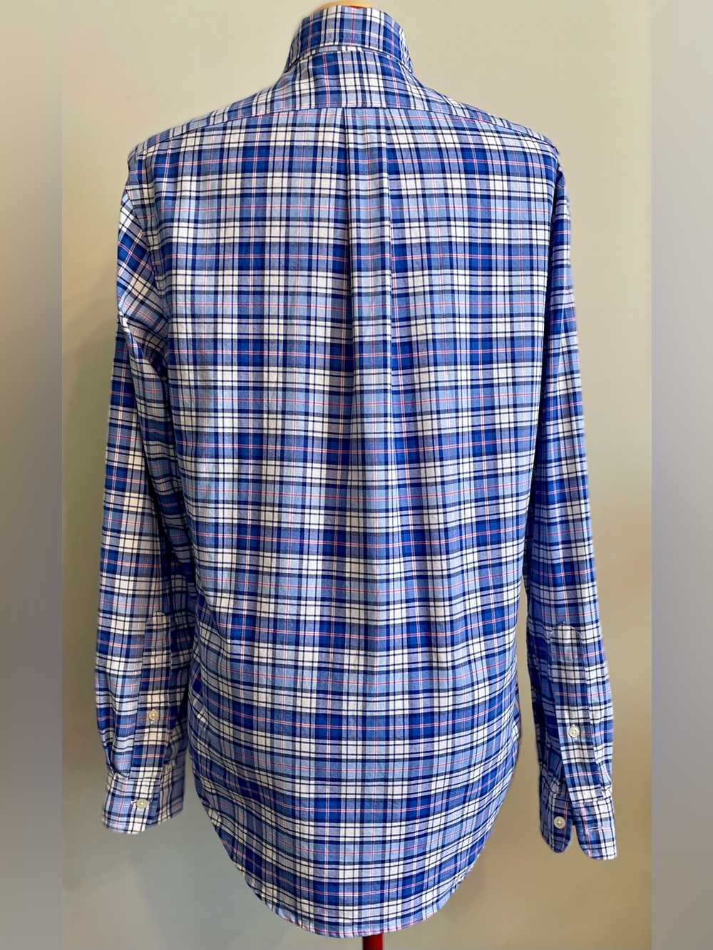 Ralph Lauren - all cotton blue plaid shirt Size Small - Picture 3 of 3